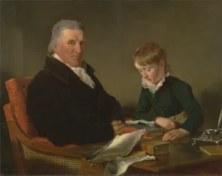 Francis Noel Clarke Mundy és unokája, William Mundy (1809)
